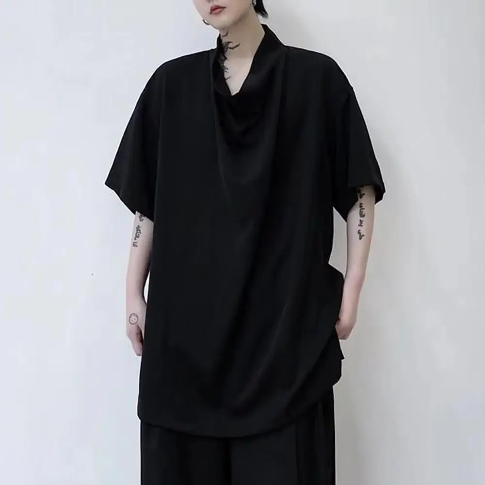 XS-5XL Summer New Male Solid Color Short-Sleeve T-Shirt American Retro Fashion Trendy Street Casual Simple Loose Niche Men's Top - Image 5
