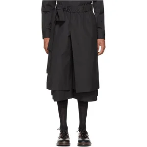 Mens Trousers Dark Belt Y2k Layered Casual Pants Spring Streetwear Fashion Niche Thin 2 In 1 Cropped Trousers Men'S 2025 New