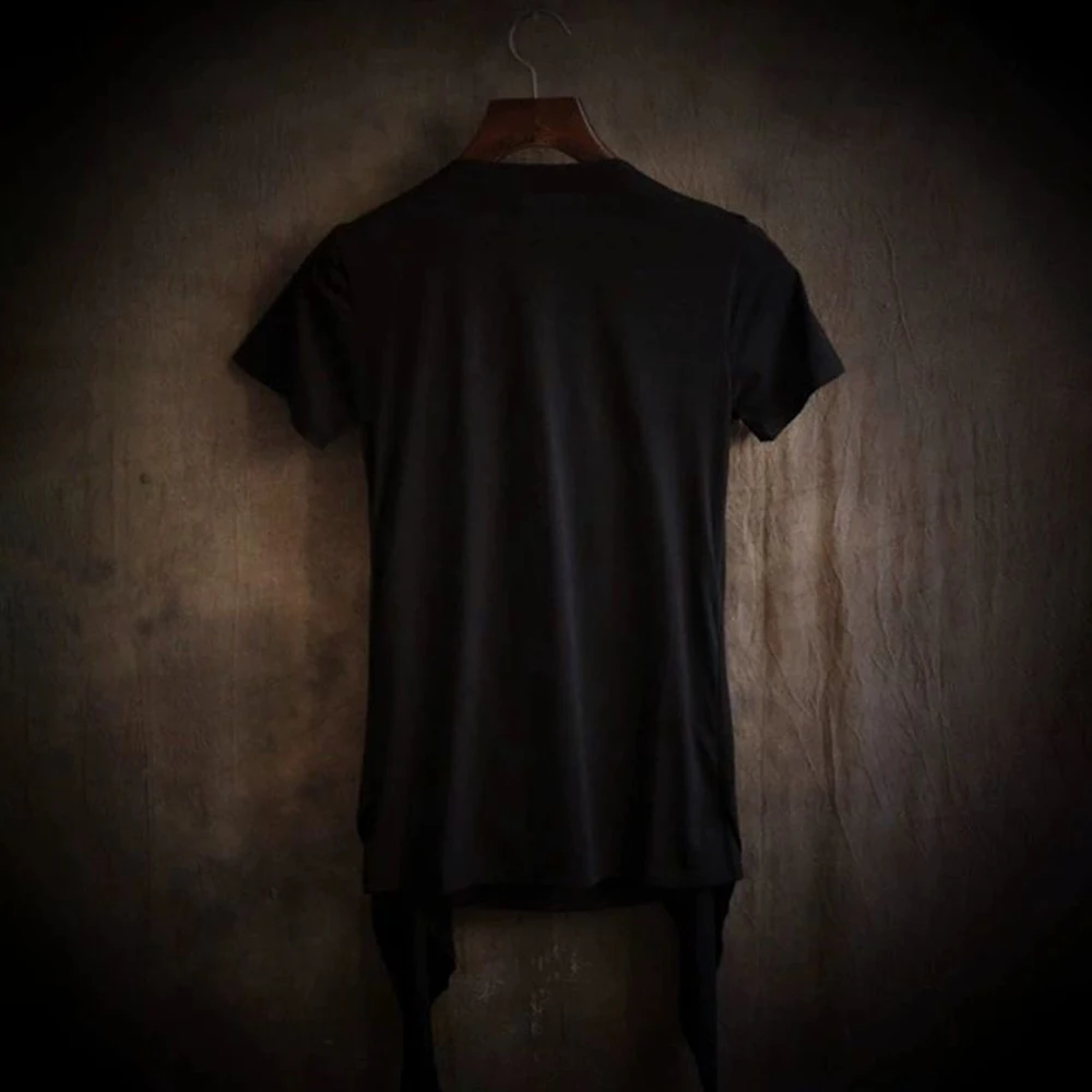 XS-5XL Spring New Men's Solid Color Short-Sleeve T-Shirt American Retro Fashion Trend High Street Loose Casual Simple Men's Top - Image 3