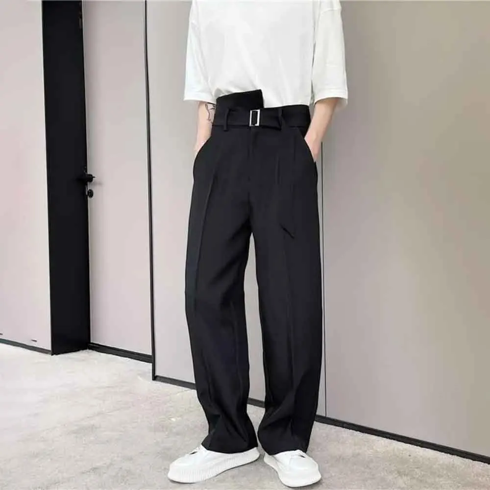 XS-5XL Winter New Men's Straight Leg Suit Trousers American Retro Fashion Trendy High Street Loose Casual Simple Men's Bottoms - Image 2