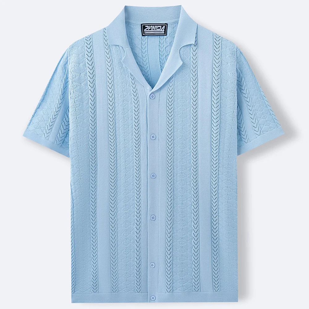 Mens Cool Silk Casual Knit Polo Shirt Summer Fashion Daily Outdoor Soft Comfortable Short-Sleeve T-Shirt Men'S Clothing 2025 New - Image 32