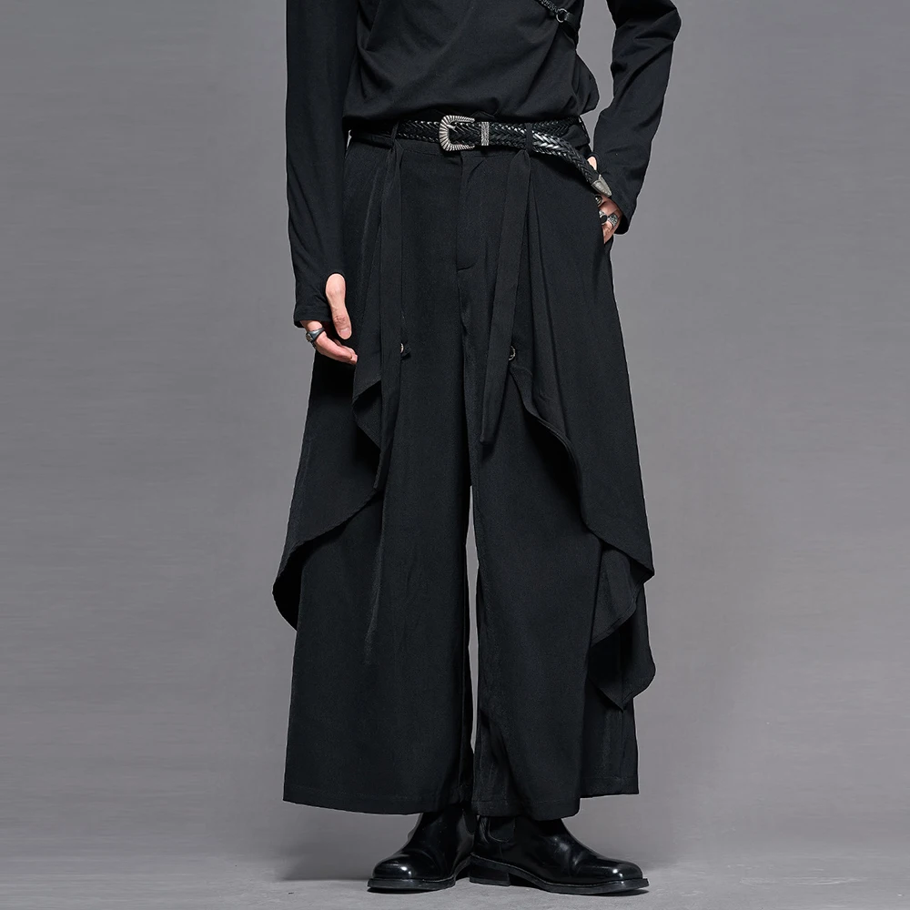 Y2k Faux Two-Piece Dark Design Casual Skirt Pants Genderless Streetwear Fashion Youth Outdoor Wide-Leg Pants Unisex 2026 New - Image 2