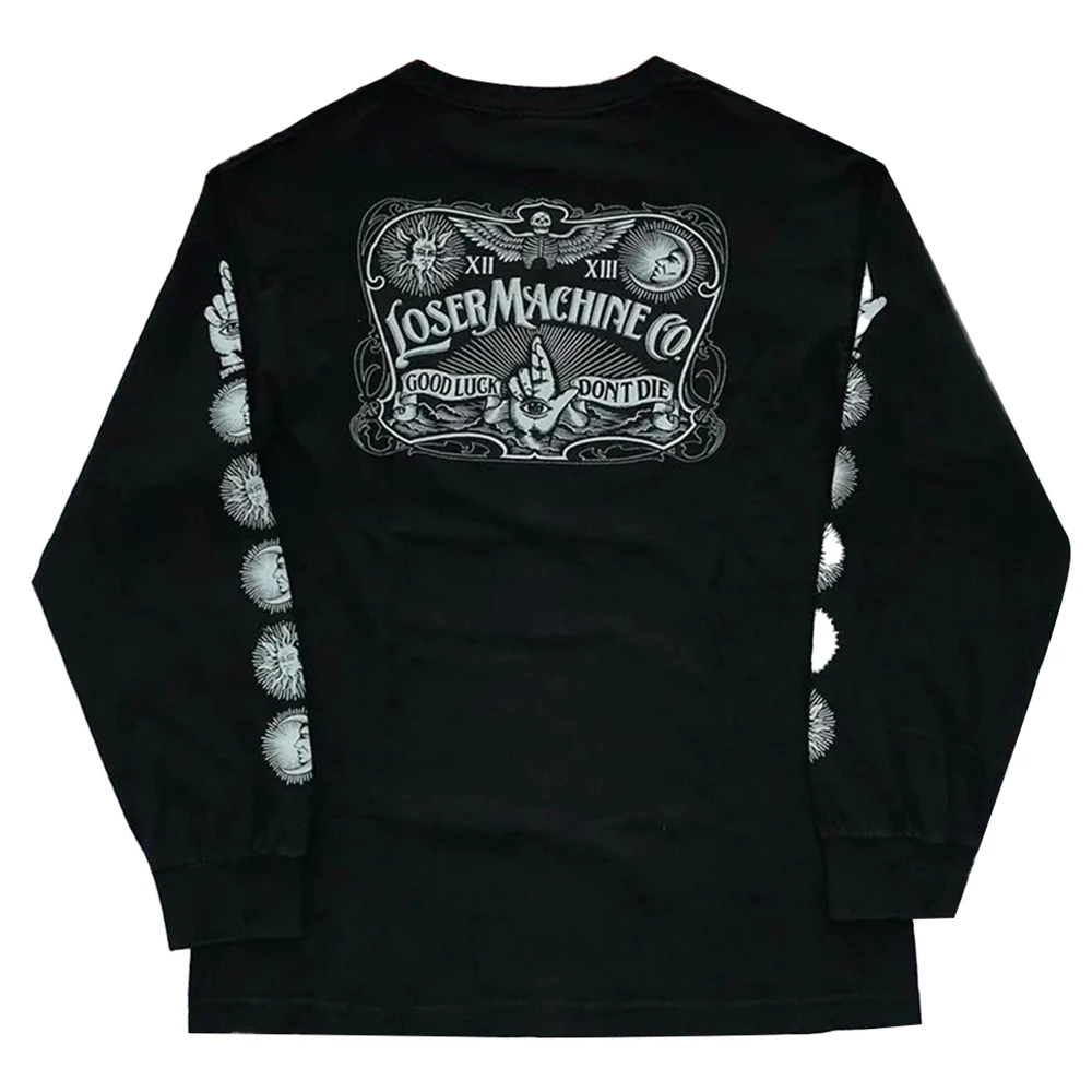 2024 American Hip Hop Chicano Tattoo Street Trendy Cool West Coast Graffiti Pattern Distressed Unisex Autumn New Long Sleeve Top - Image 5