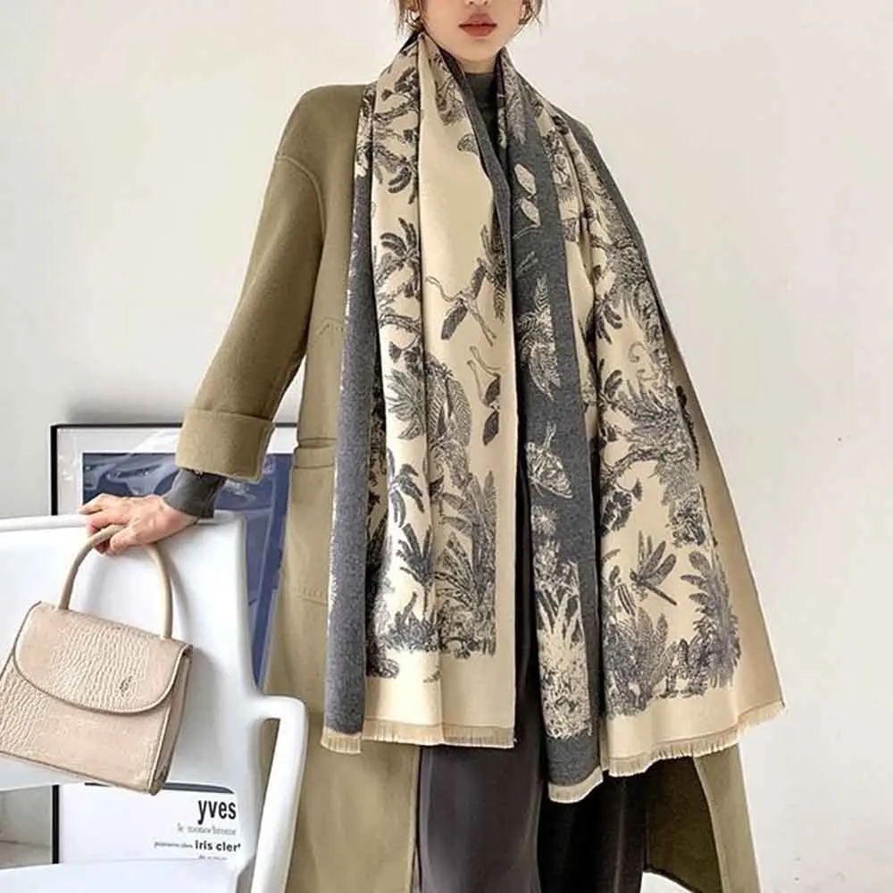 2026 Spring New Color Block Scarf Shawl Unisex Retro Fashion Trendy Casual Flowers Youth Campus Outdoor Niche Genderless - Image 5