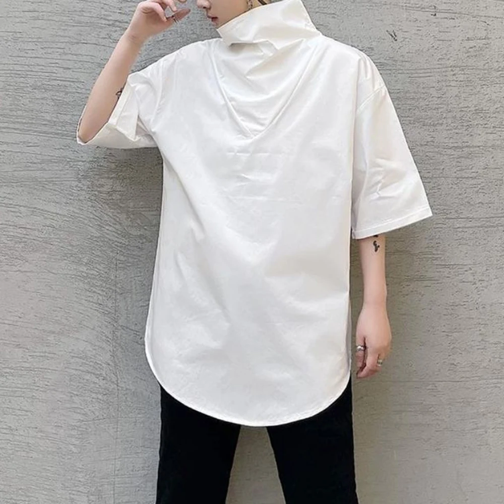 XS-5XL Summer New Men's Solid Color Short-Sleeve T-Shirt American Retro Fashion Trend High Street Casual Loose Men's Tops - Image 3