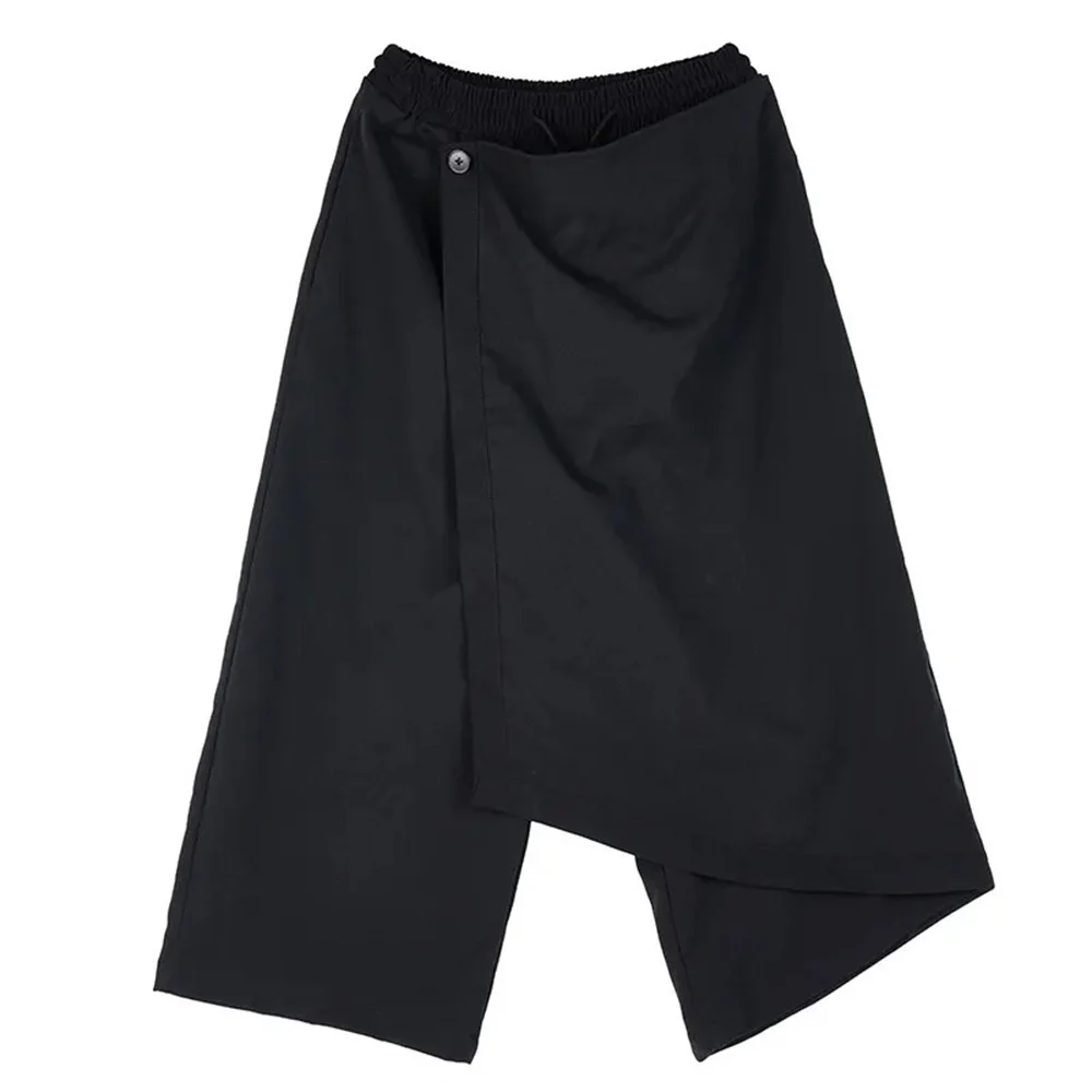 Y2k Japanese Gothic Dark Hakama Trousers Streetwear Personality Niche Samurai Pants Casual Wide-Leg Pant Men'S Clothing 2025 New - Image 5