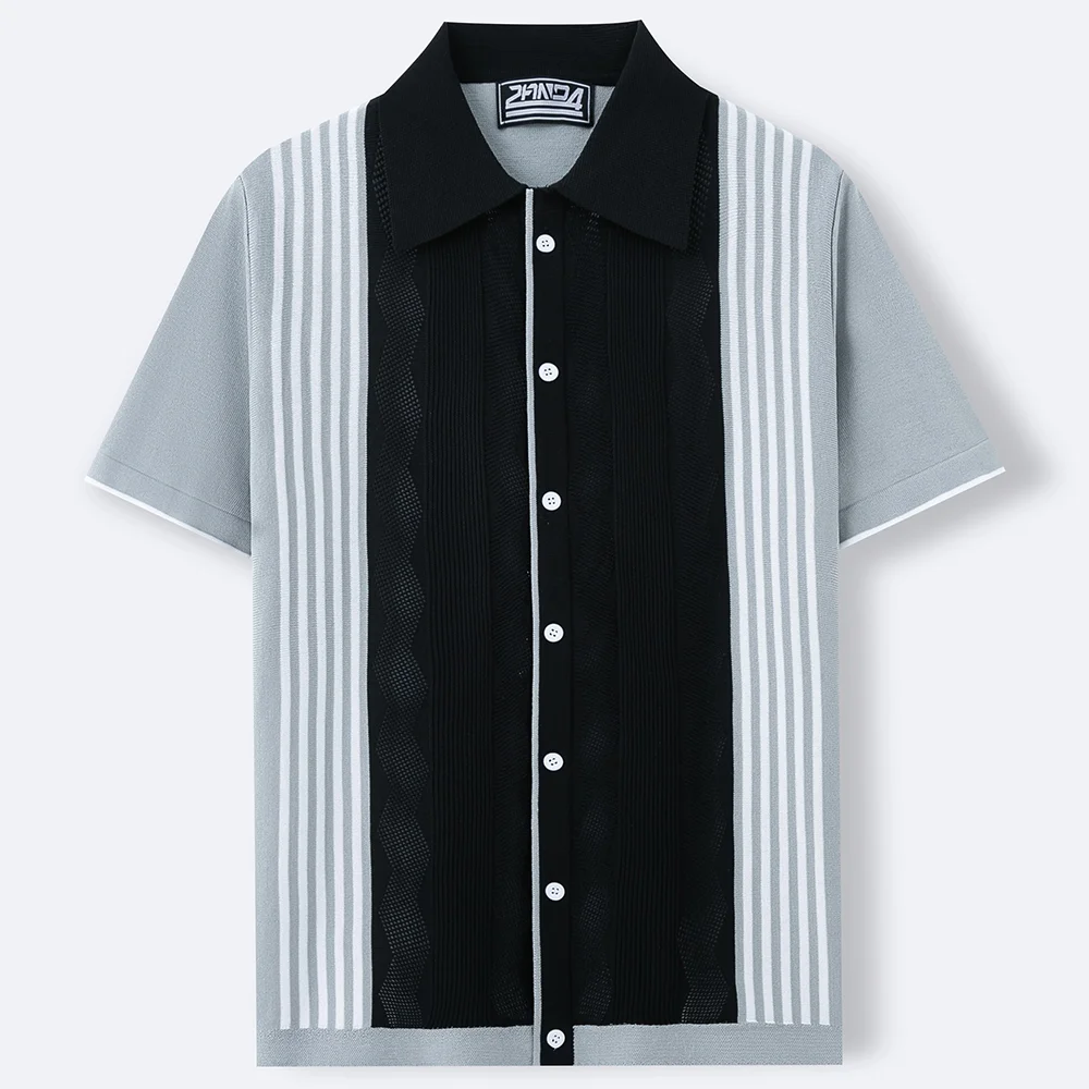 Mens Cool Silk Casual Knit Polo Shirt Summer Fashion Daily Outdoor Soft Comfortable Short-Sleeve T-Shirt Men'S Clothing 2025 New - Image 13